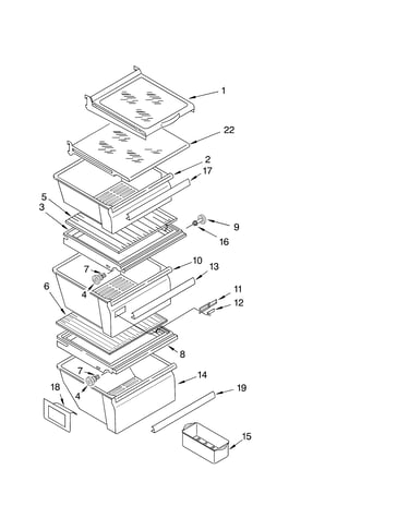 Refrigerator shelf parts