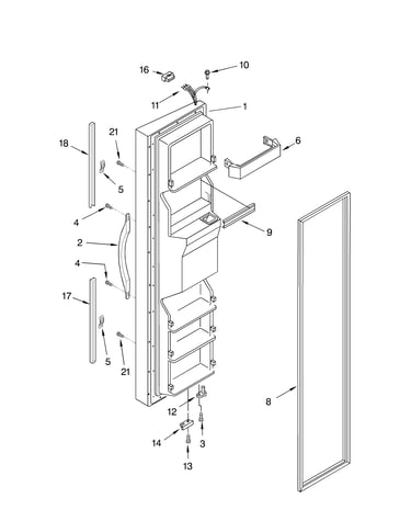 Freezer door parts