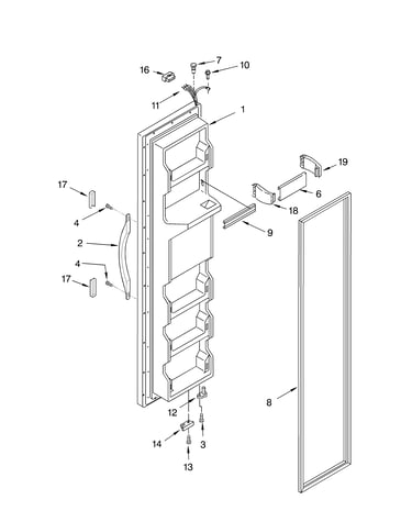Freezer door parts