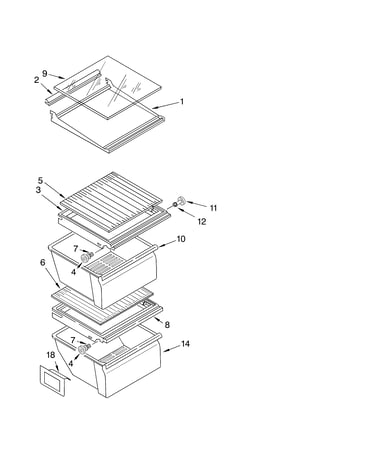 Refrigerator shelf parts