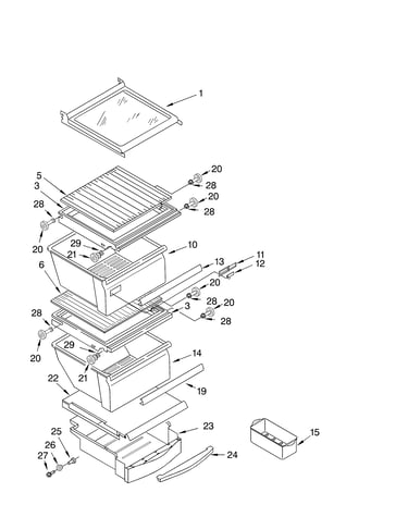 Refrigerator shelf parts
