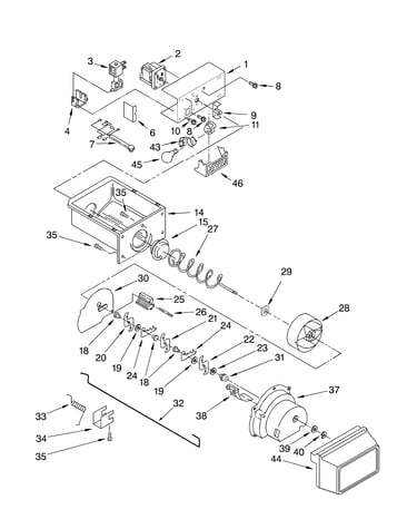 Motor and ice container parts