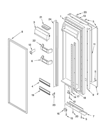Refrigerator door parts