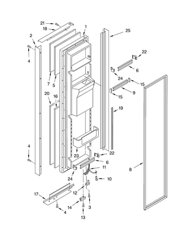 Freezer door parts