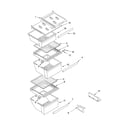 Kirkland 7SS25AFXLQ00 refrigerator shelf parts diagram