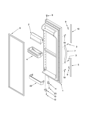 Refrigerator door parts