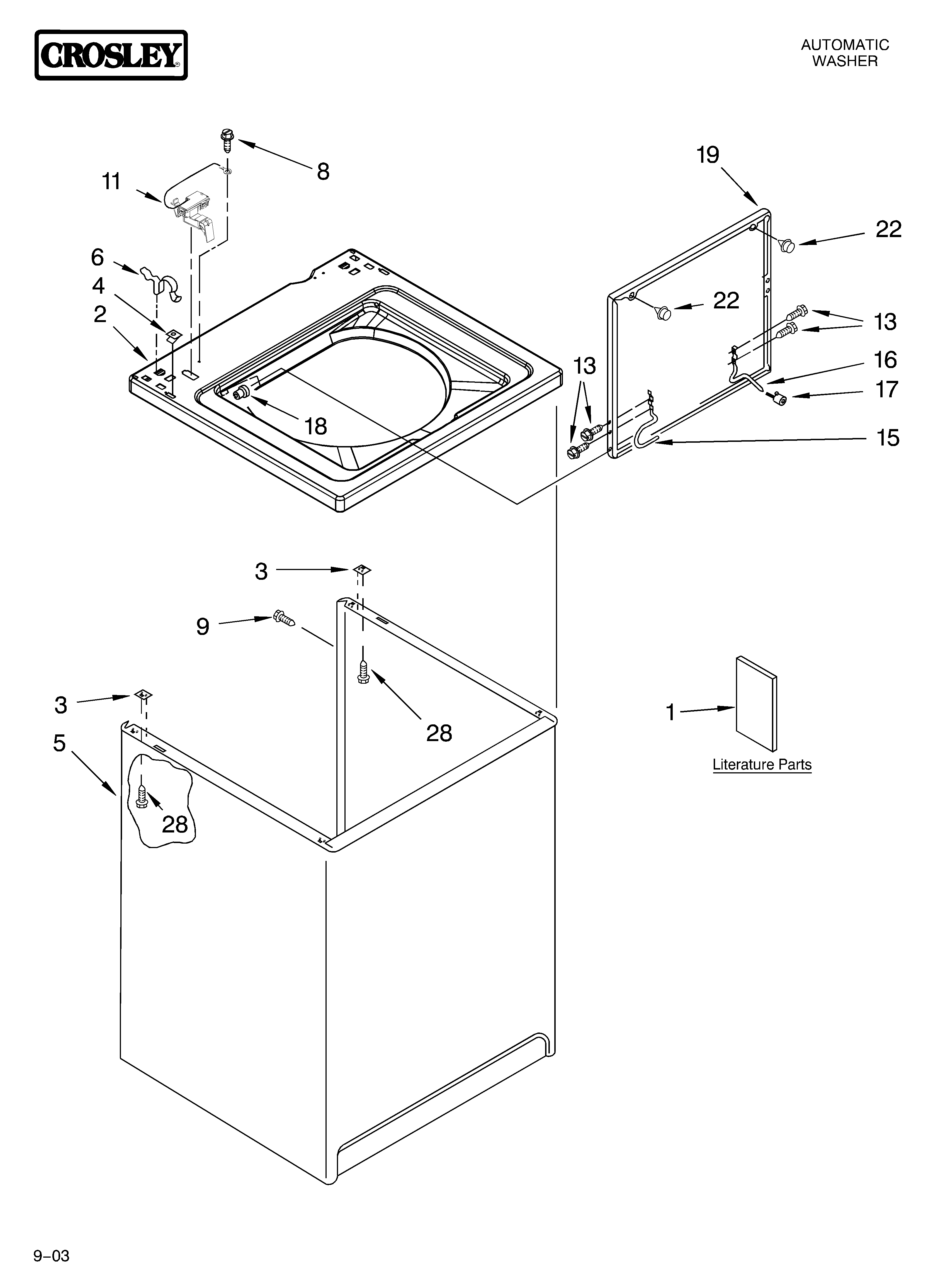 Top and cabinet parts