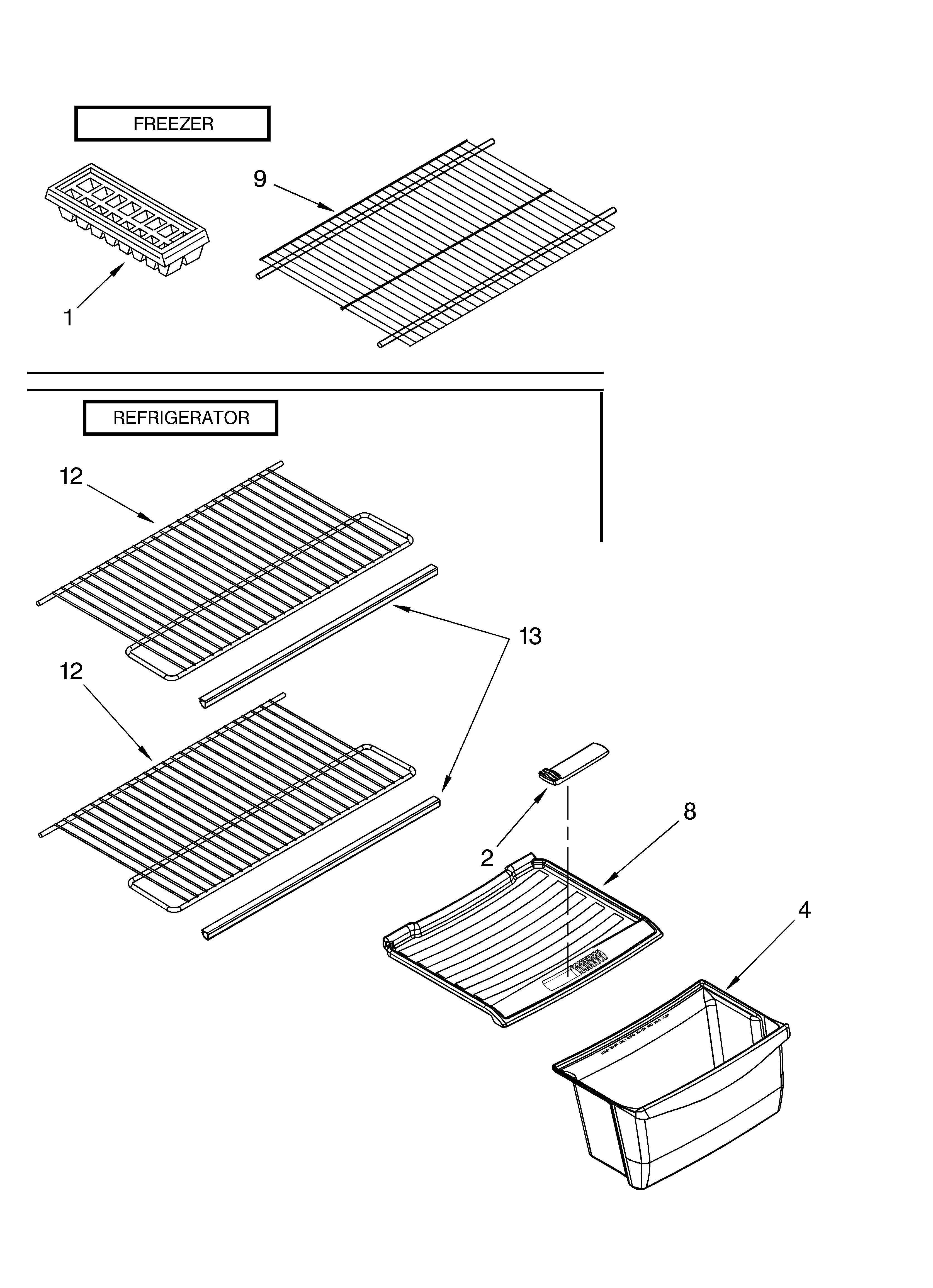 Shelf parts, optional parts
