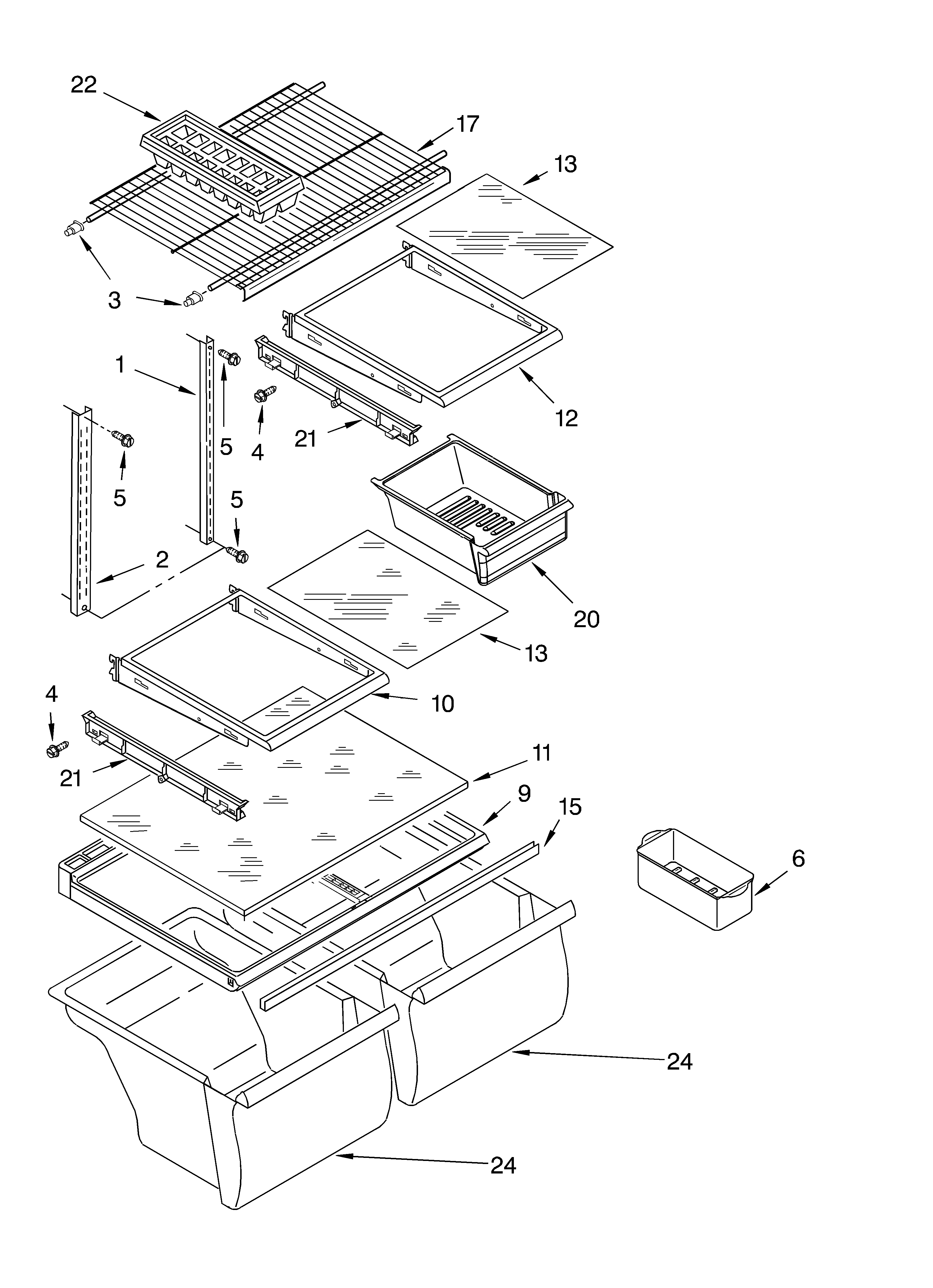 Shelf parts, optional parts