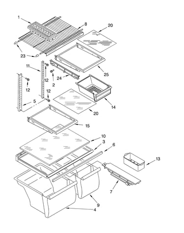 Shelf parts, optional parts