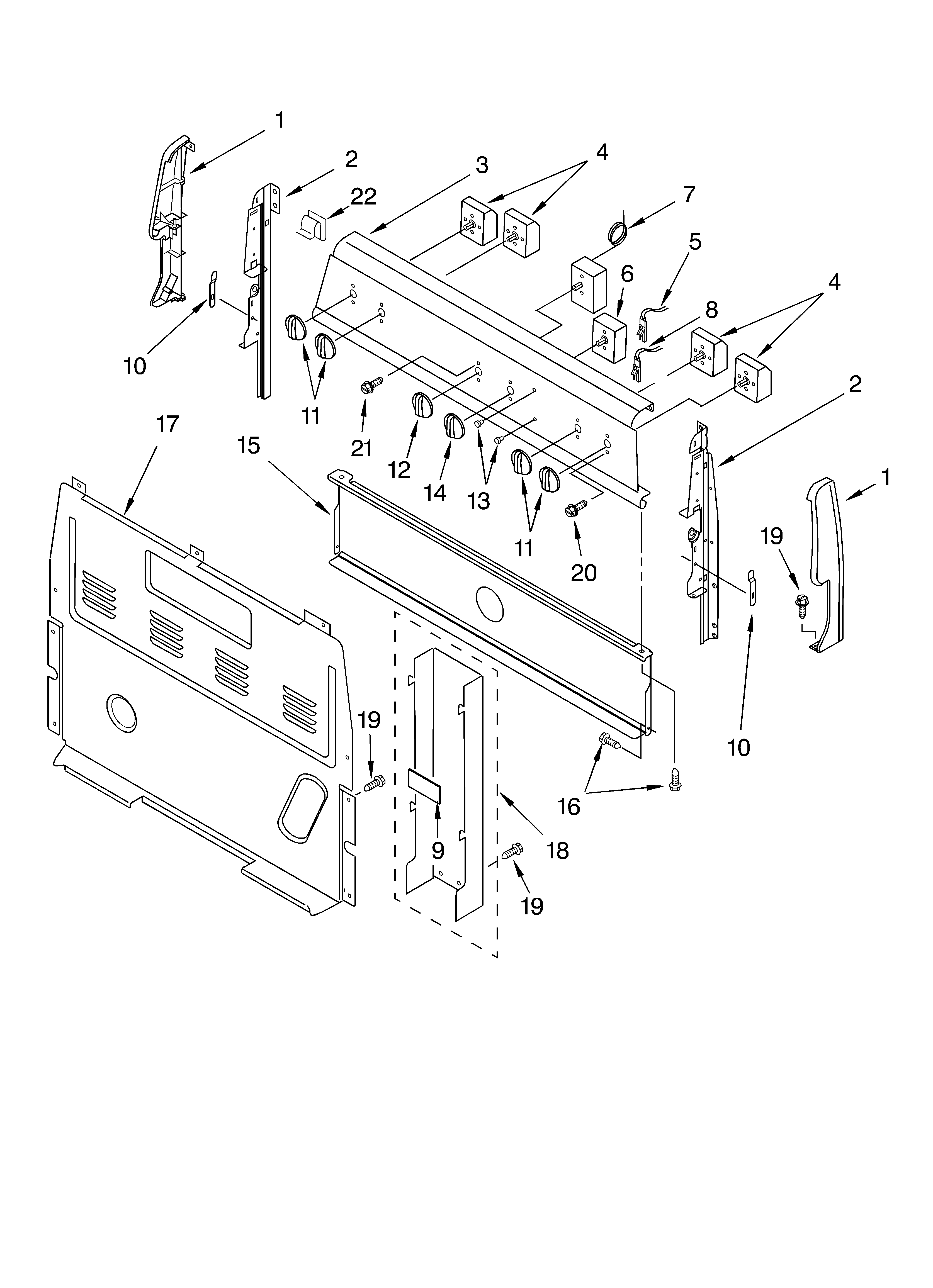 Control panel parts