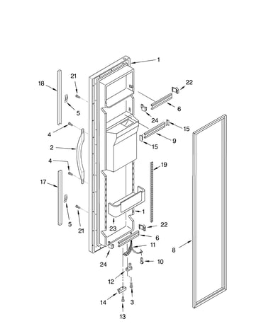 Freezer door parts