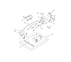 Whirlpool GLT3034LT01 burner box, gas valves, and switches diagram