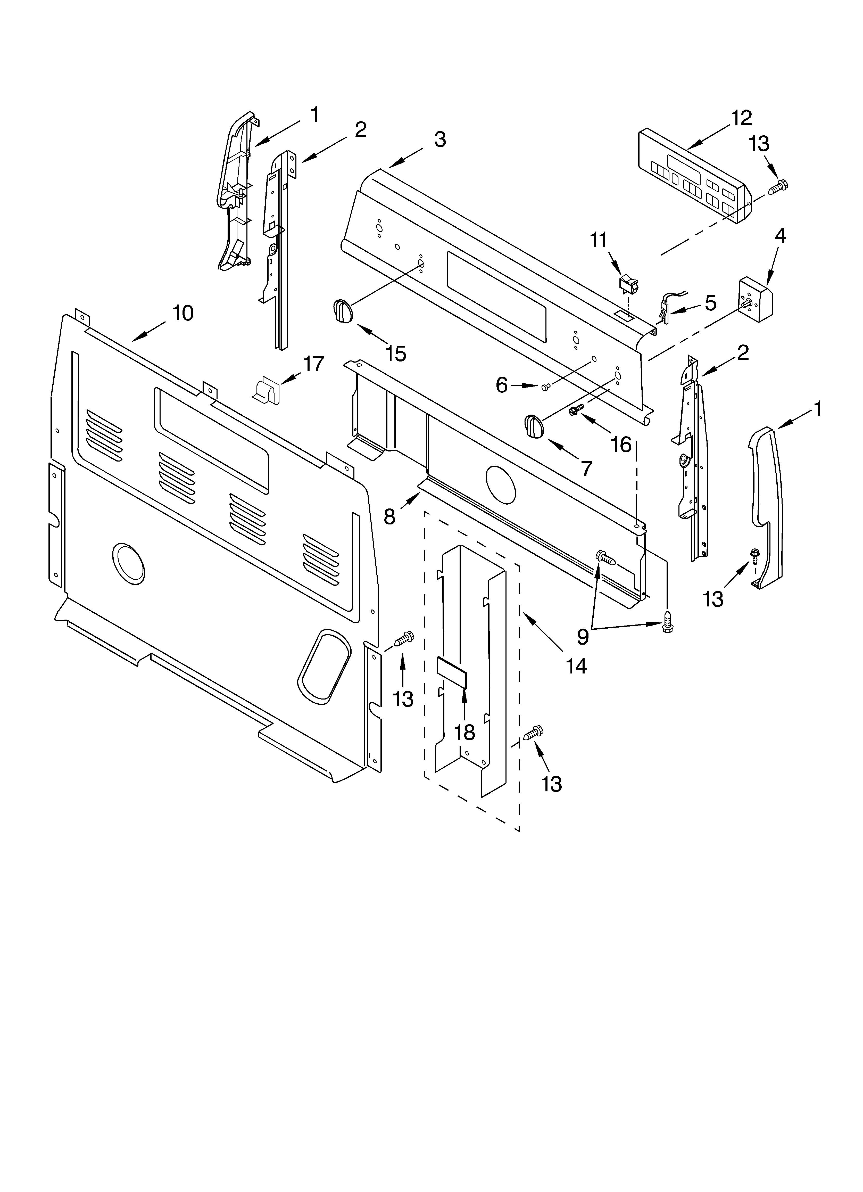 Control panel parts