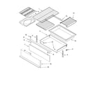 Whirlpool GR445LXMS0 drawer & broiler parts, miscellaneous parts diagram