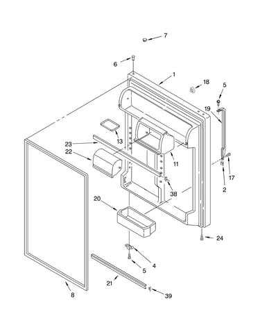 Refrigerator door parts