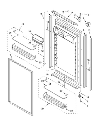 Refrigerator door parts