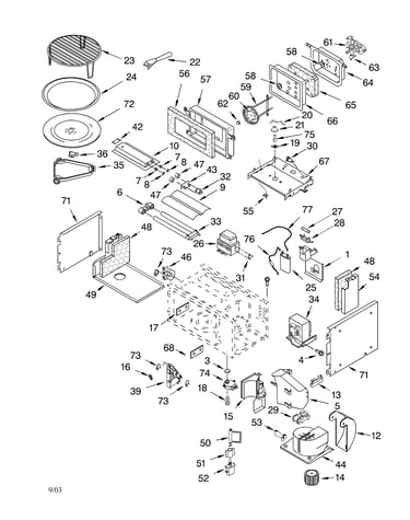 Cabinet and stirrer parts