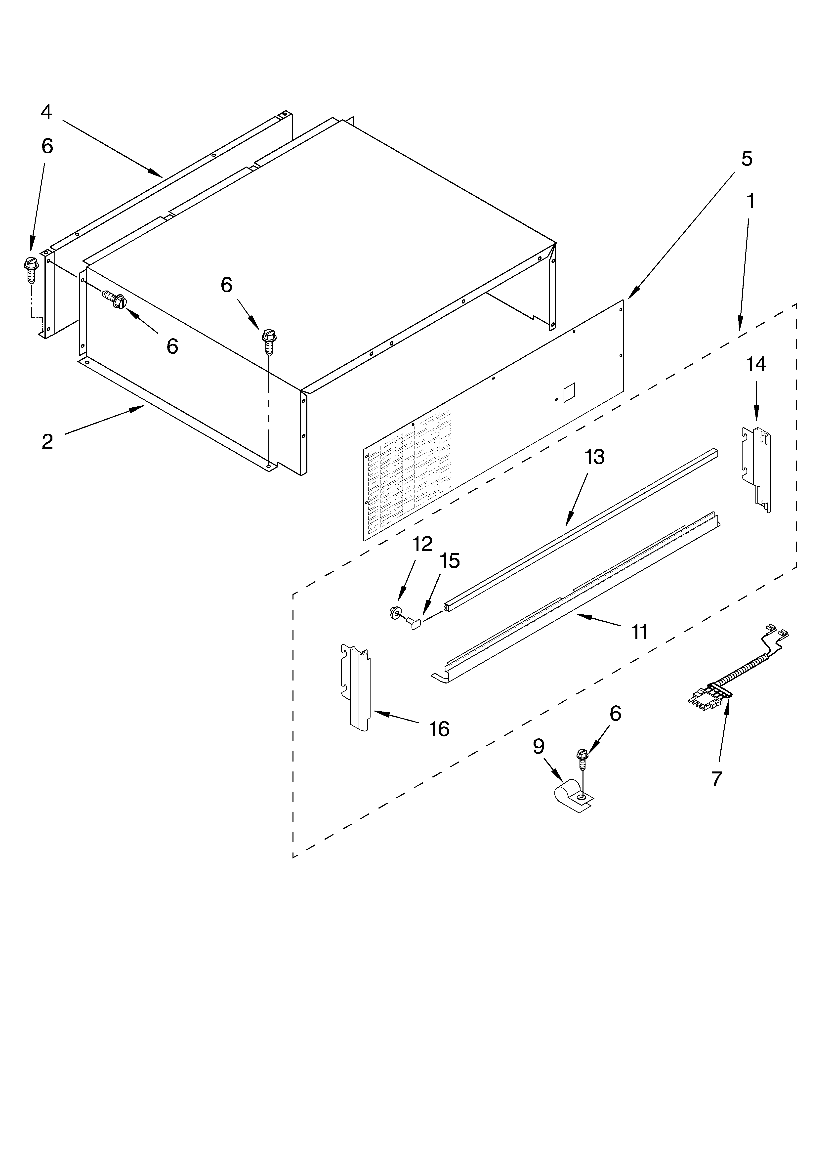 Top grille and unit cover parts