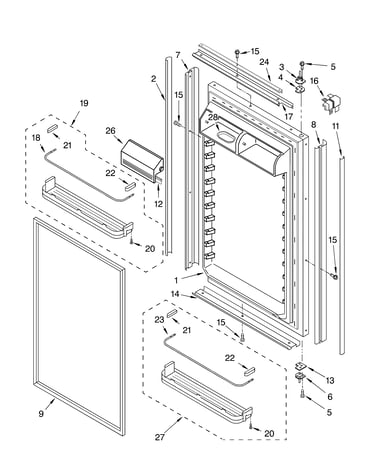 Refrigerator door parts