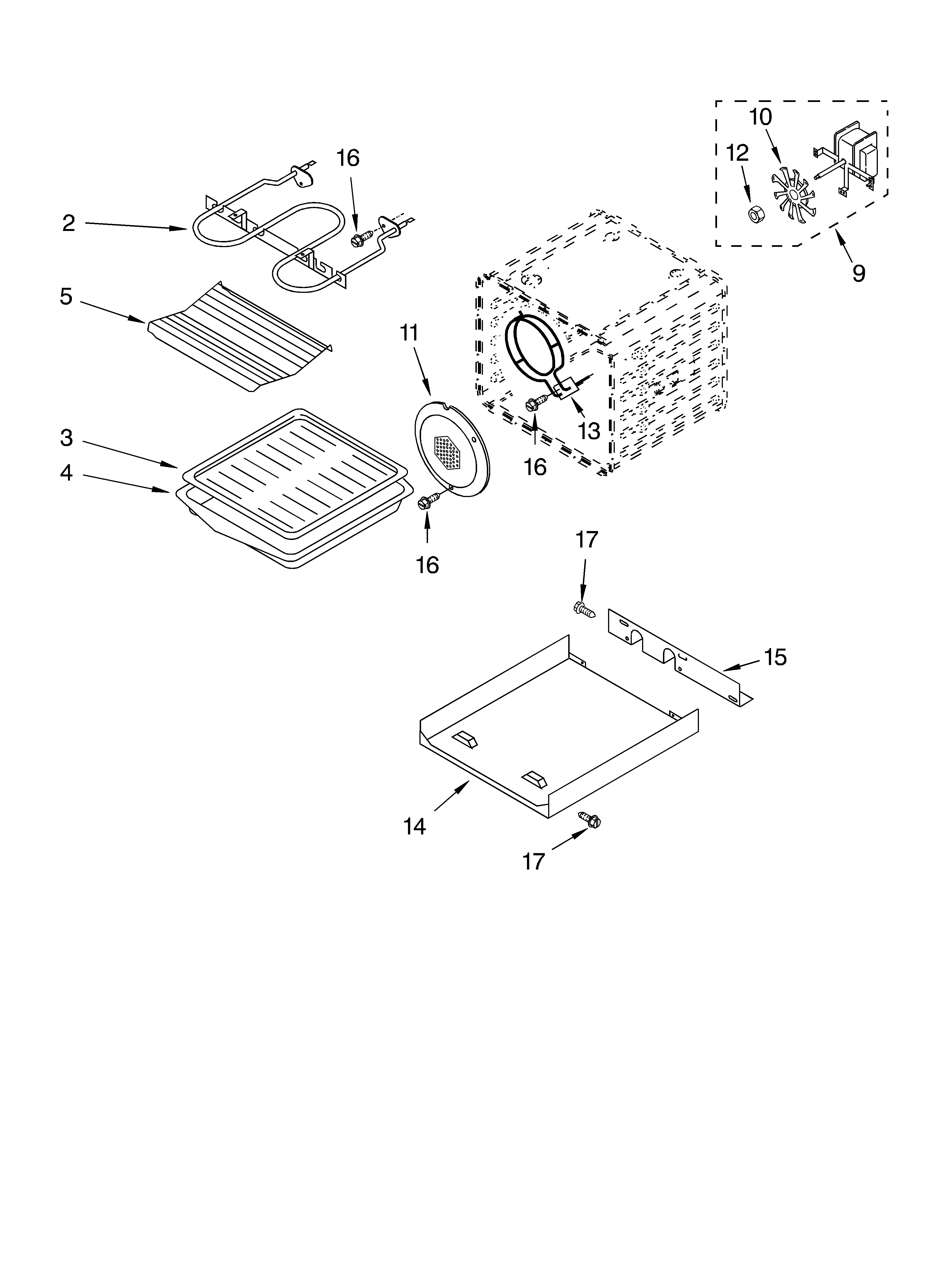 Internal oven parts