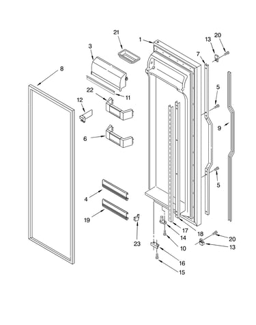Refrigerator door parts
