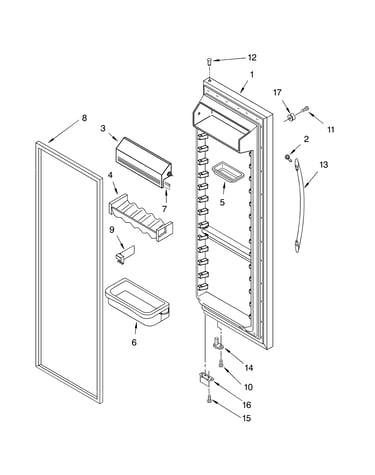 Refrigerator door parts