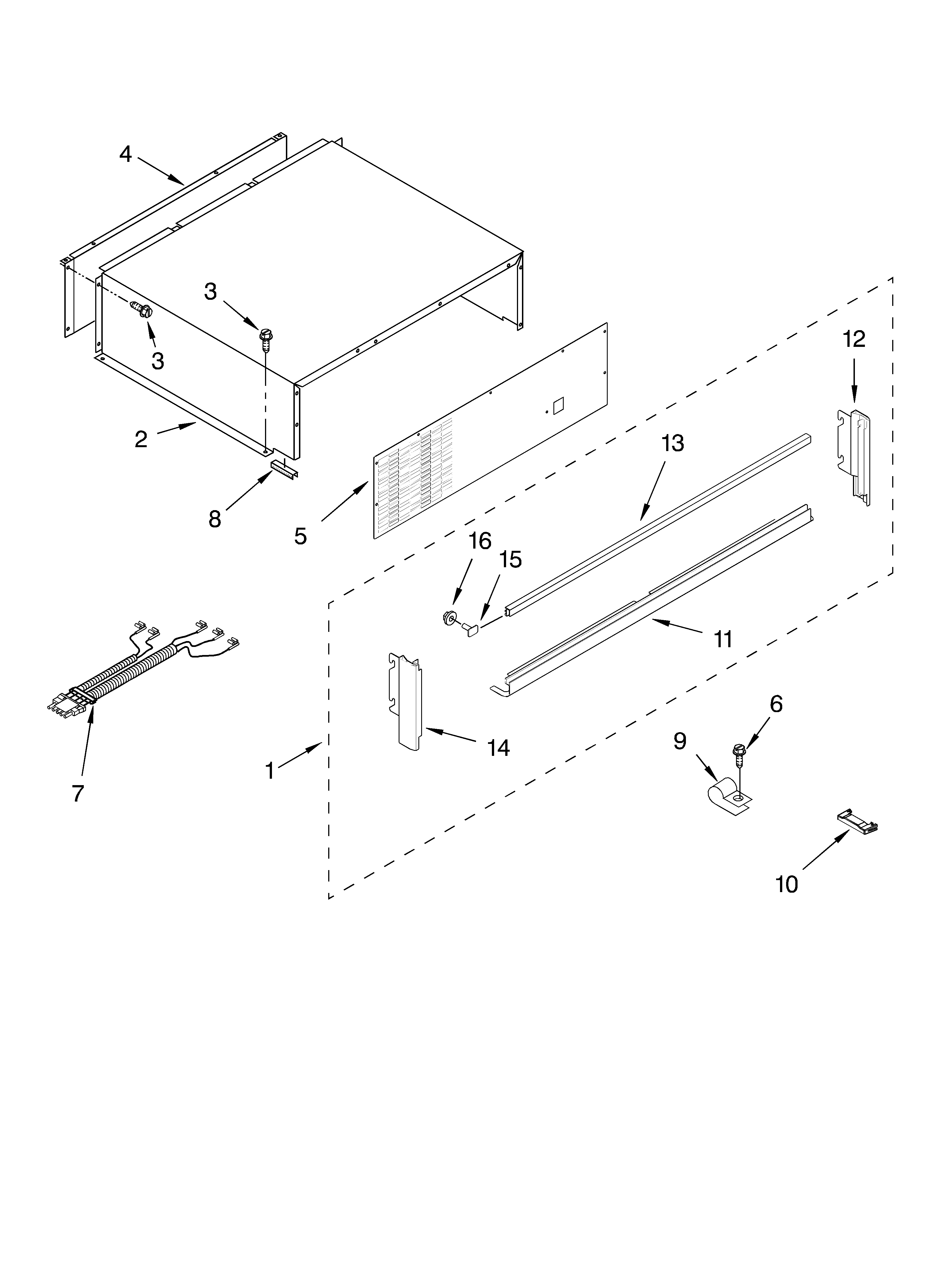Top grille and unit cover parts