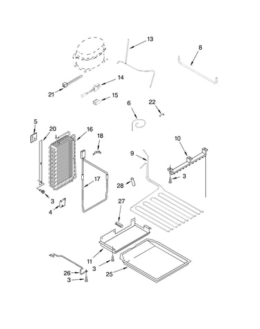 Lower unit and tube parts