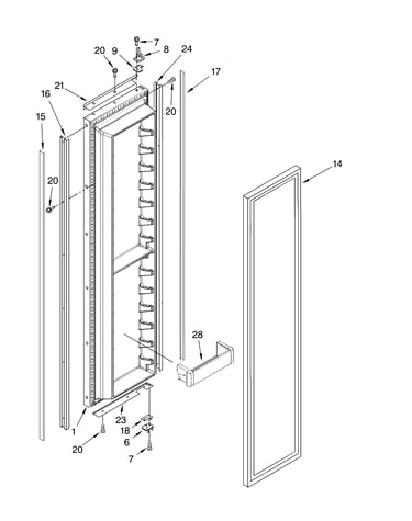 Freezer door parts