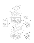Refrigerator shelf parts