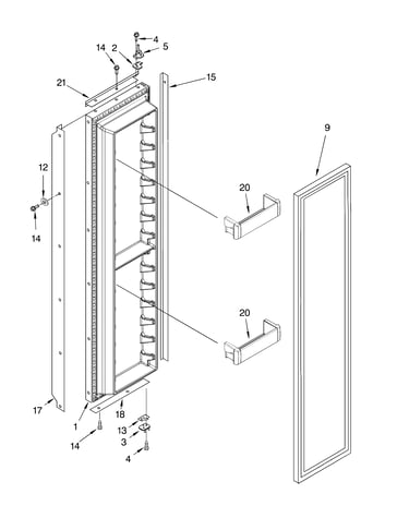 Freezer door parts