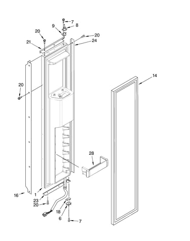 Freezer door parts