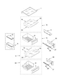 Refrigerator shelf parts