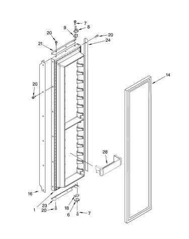 Freezer door parts