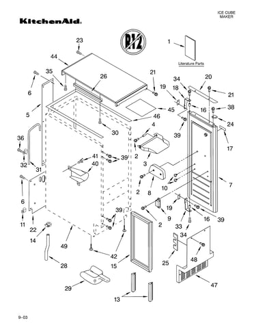 Cabinet liner and door parts