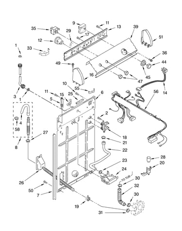 Control and rear panel parts