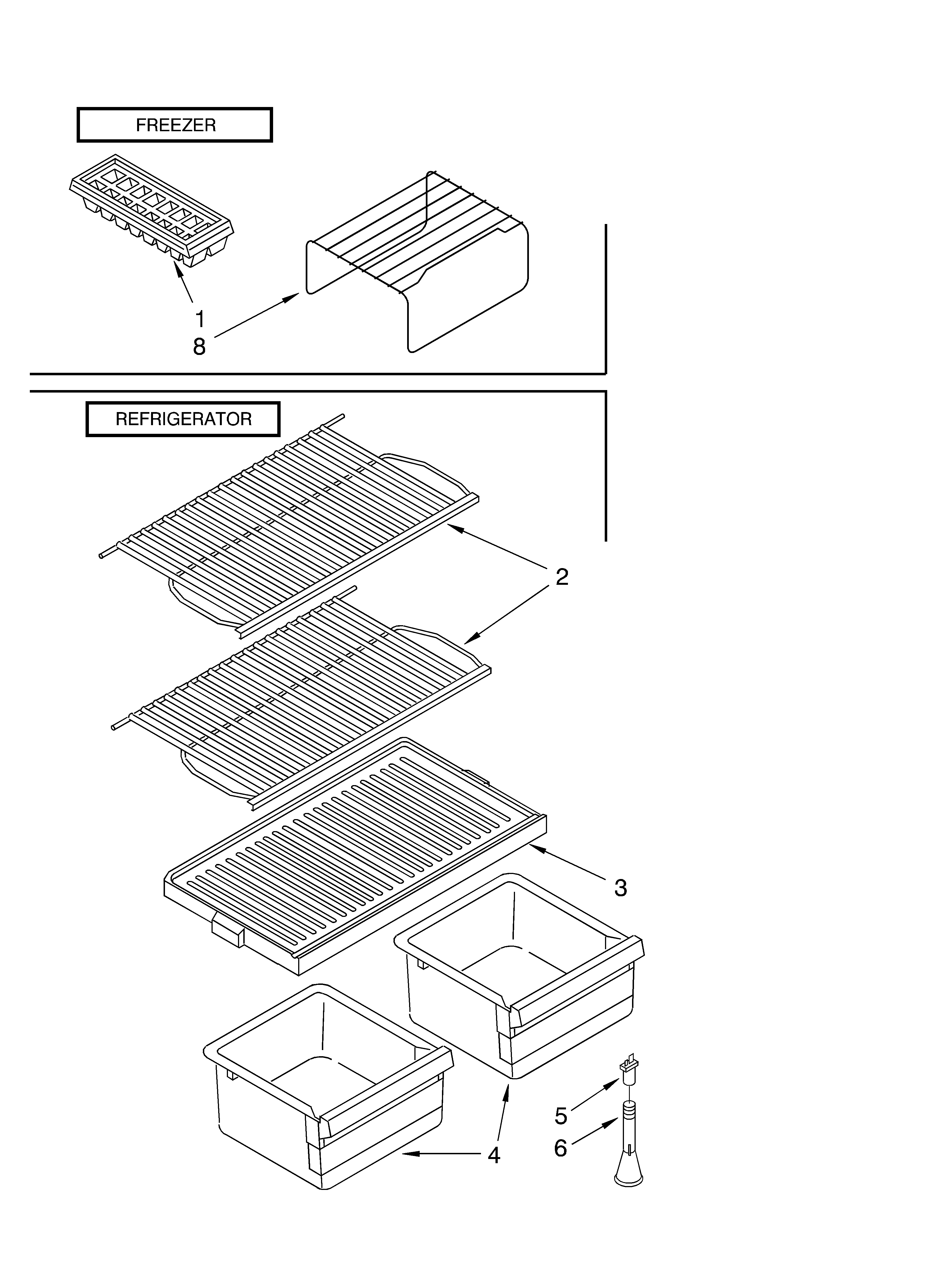 Shelf parts, optional parts