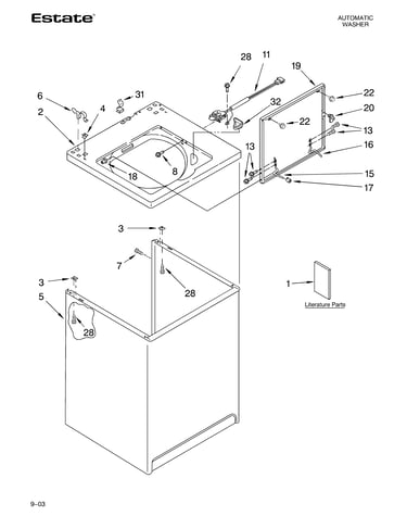 Top and cabinet parts