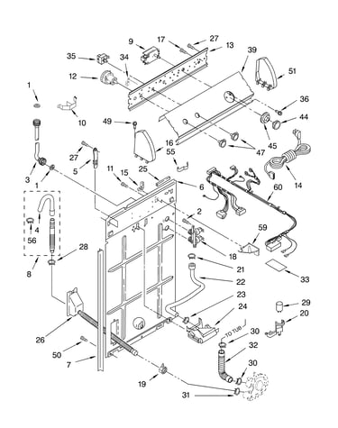 Controls and rear panel parts