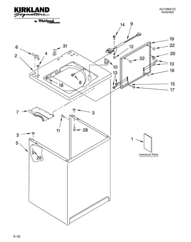 Top and cabinet parts