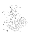 Burner box, gas valves, and switches