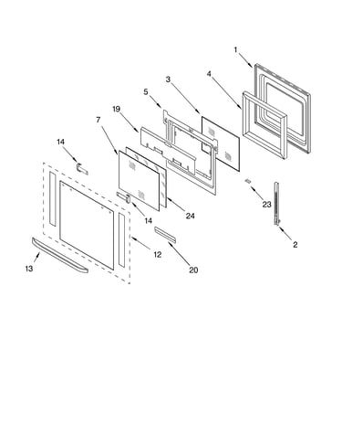 Oven door parts