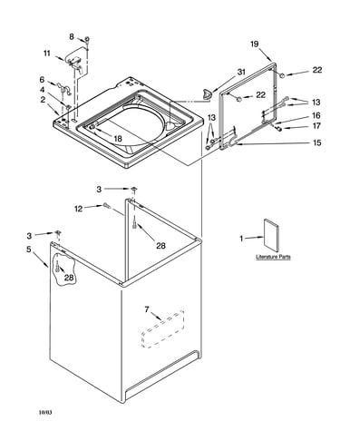 Top and cabinet parts