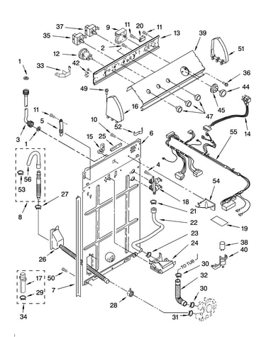 Controls and rear panel parts
