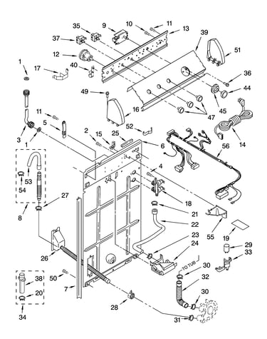 Controls and rear panel parts