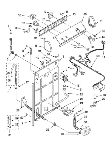 Control and rear panel parts