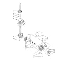 Whirlpool 2DLXR7244MQ1 brake, clutch, gearcase, motor and pump parts diagram