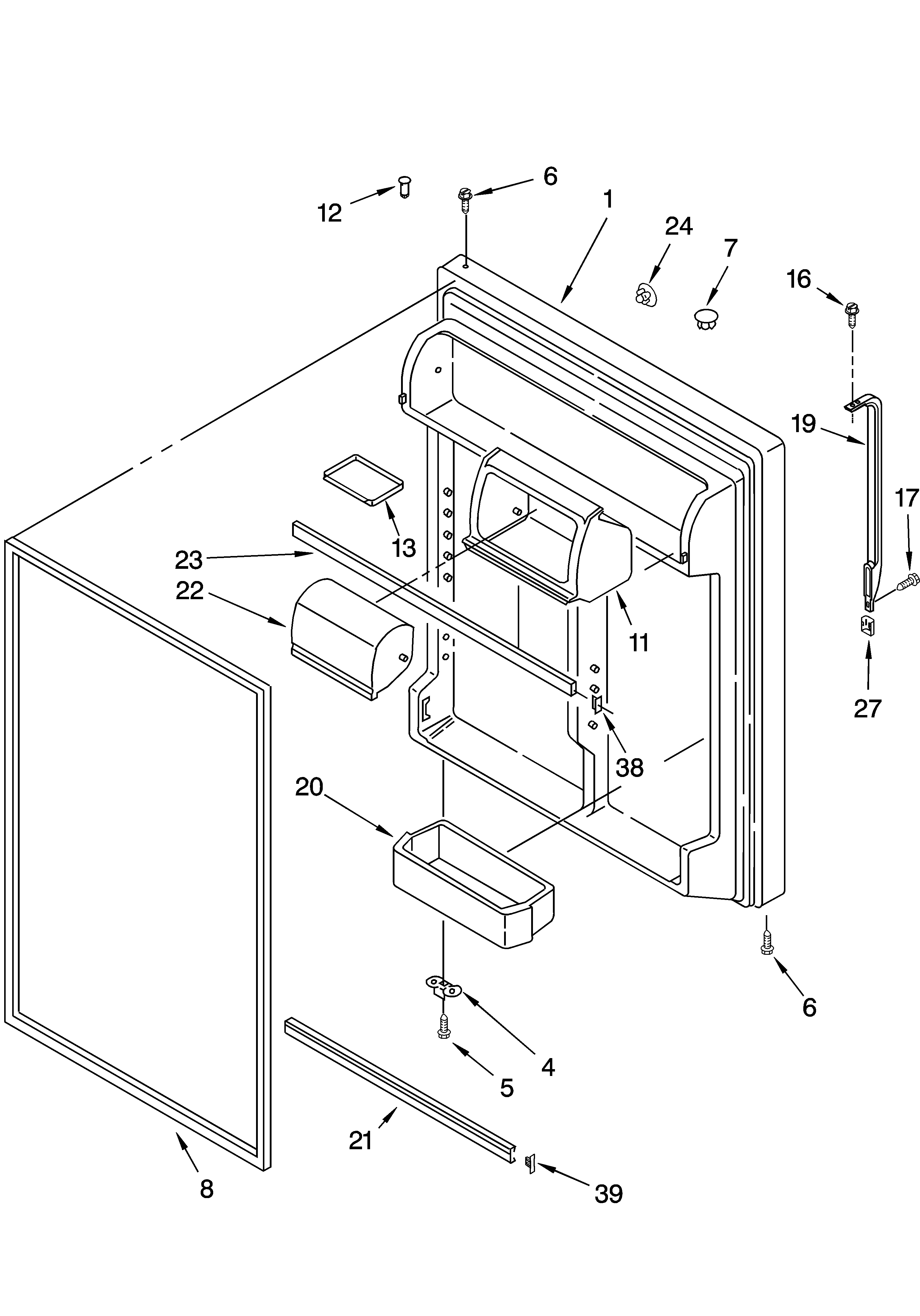 Refrigerator door parts