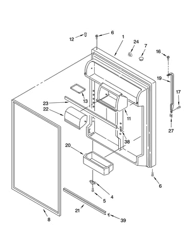 Refrigerator door parts